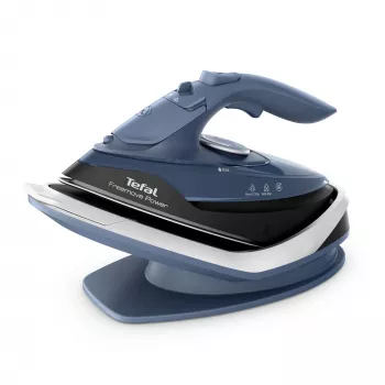 Tefal Freemove Power FV6675E0 lygintuvas sausas lyginimas ir garų lygintuvas, keraminis padas, 2600 W, juoda, mėlyna