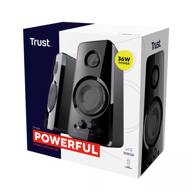 Garsiakalbių rinkinys Trust Tytan Black Wired 18 W