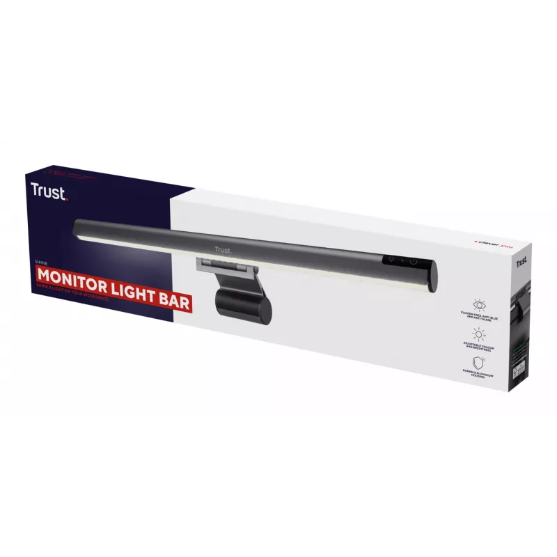 Stalinė lempa Trust Shyne Monitor Light Bar, nekeičiama LED lemputė, USB maitinimas, 70 mm aukštis