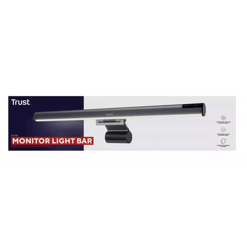 Stalinė lempa Trust Shyne Monitor Light Bar, nekeičiama LED lemputė, USB maitinimas, 70 mm aukštis