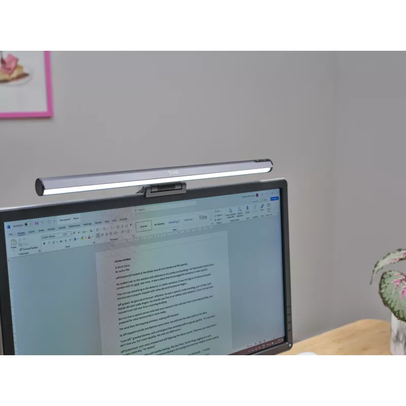 Stalinė lempa Trust Shyne Monitor Light Bar, nekeičiama LED lemputė, USB maitinimas, 70 mm aukštis