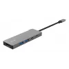 USB Type-C centrinis įrenginys TRUST 26062 — HDMI + USB 3.2 Gen 1 Type-A & Type-C, pilkas, 5 prievadai