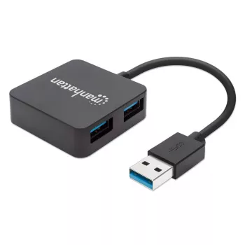 Manhattan USB-A 4 prievadų šakotuvas, 4x USB-A, 5 Gbps (USB 3.2 Gen1), USB maitinamas