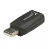 Manhattan USB-A garso adapteris, USB-A į 3,5 mm mikrofono ir garso išvesties prievadus, 480 Mbps (USB 2.0), palaiko 3D ir virtualų 5.1 erdvinį garsą, Hi-Speed USB, juodas, trejų metų garantija