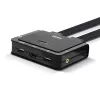 Lindy 2 prievadų HDMI 4K30, USB 2.0 ir garso kabelių KVM jungiklis, 1920 x 1080 pikselių, juoda