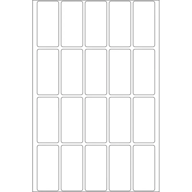 Kelių paskirčių etiketės HERMA 10609 19x40 mm baltos Movables nuimamos popierinės 640 vnt.