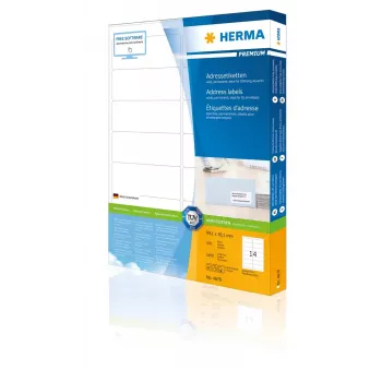 HERMA Premium adresų etiketės A4 99,1x38,1 mm 1400 vnt.