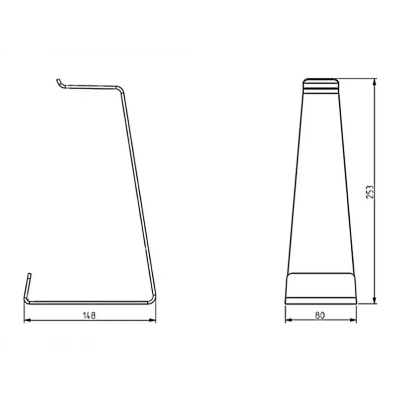 Ausinių laikiklis Multibrackets M Headset Holder stalinis juodas
