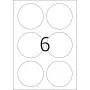 Nuimamos etiketės HERMA A4 Ø 85 mm apvalios baltos 150 vnt.