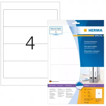 HERMA 8621 etiketės failų nugarėlėms A4 192x61 mm 40 vnt.