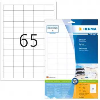 Lipnių etikečių rinkinys HERMA Labels Premium A4 38,1x21,2 mm