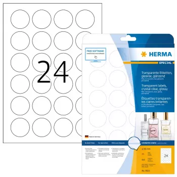 Savaime lipni etiketė spausdintuvui HERMA 8023 A4 Ø 40 mm