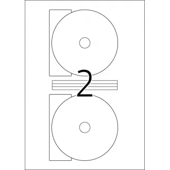 Lipnūs etikečių lapai CD diskams HERMA Maxi A4 Ø 116 mm