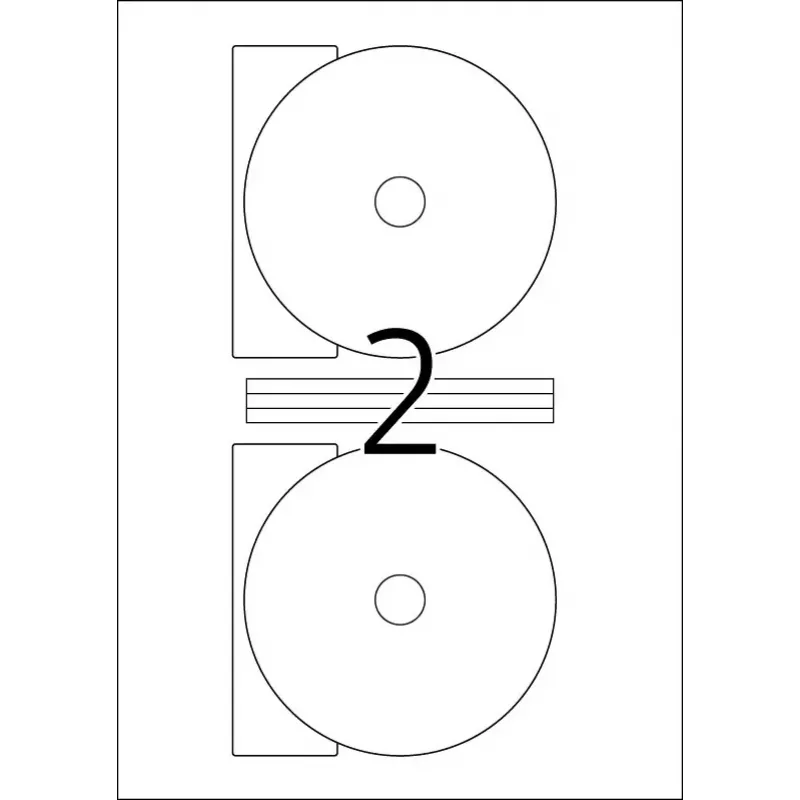Lipnūs etikečių lapai CD diskams HERMA Maxi A4 Ø 116 mm