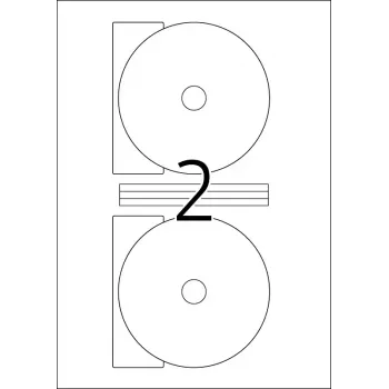 Lipnių etikečių rinkinys HERMA CD etiketės Maxi A4 Ø 116 mm
