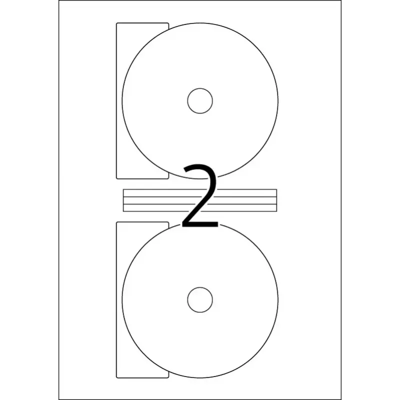 Lipnių etikečių rinkinys HERMA CD etiketės Maxi A4 Ø 116 mm