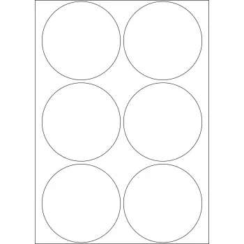 Įvairios paskirties lipdukai HERMA 192 vnt., Ø 50 mm, apvalūs, balti, matiniai