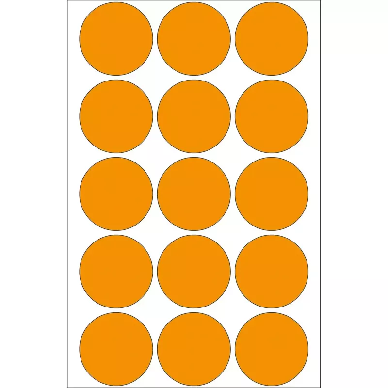 Lipnūs apskritimai HERMA 2274 švytinčiai oranžiniai 32mm 360 vnt