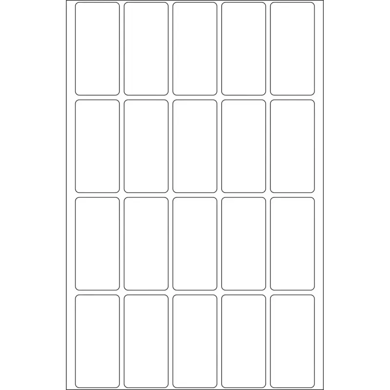 HERMA universalios etiketės 19x40 mm balto matinio popieriaus rašymui ranka