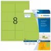 Lipnūs etikečių lapai HERMA Neon A4 99,1x67,7 mm 160 vnt. šviesiai žali