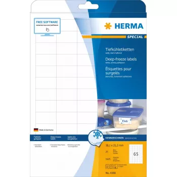 Lipnių etikečių rinkinys HERMA Deep-freeze A4 1625 vnt.
