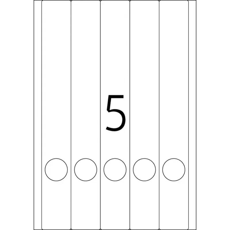 HERMA A4 failų etiketės 38x297 mm balto matinio nepermatomo popieriaus 125 vnt.