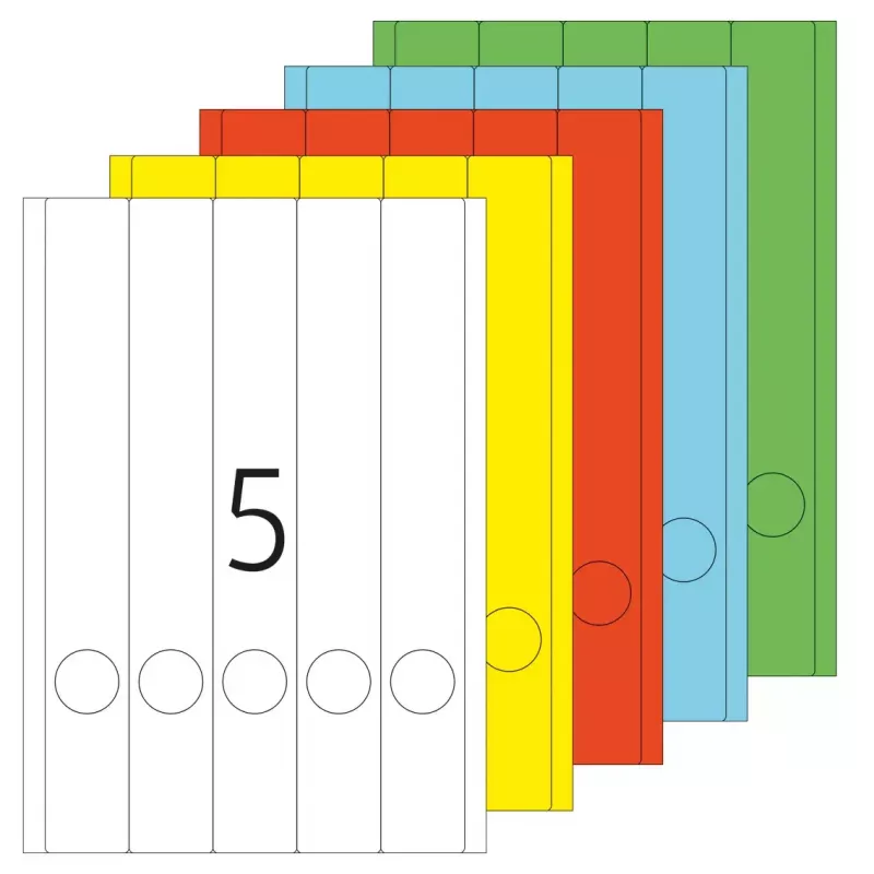 HERMA A4 failų etiketės 38x297 mm balto matinio nepermatomo popieriaus 125 vnt.
