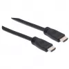 Manhattan HDMI laidas 4K@60Hz su Ethernet - CL3, 8m, tinkamas montavimui sienoje, Vyriškas-Vyriškas, Juodas, Ultra HD 4k x 2k, Visą gyvenimą trunkanti garantija