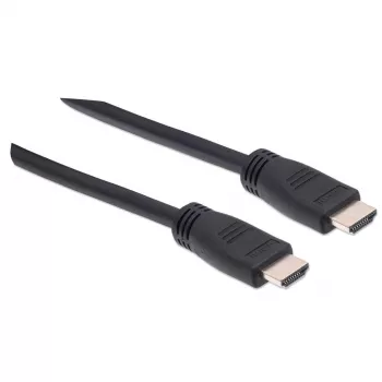Manhattan HDMI laidas 4K@60Hz su Ethernet - CL3, 8m, tinkamas montavimui sienoje, Vyriškas-Vyriškas, Juodas, Ultra HD 4k x 2k, Visą gyvenimą trunkanti garantija