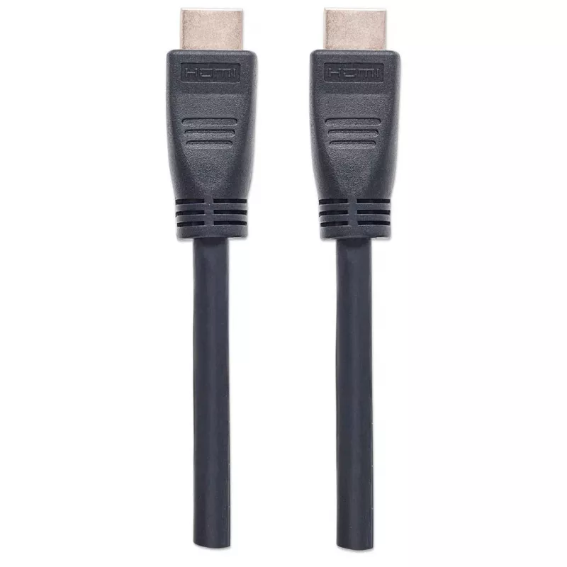 Manhattan HDMI laidas 4K@60Hz su Ethernet - CL3, 8m, tinkamas montavimui sienoje, Vyriškas-Vyriškas, Juodas, Ultra HD 4k x 2k, Visą gyvenimą trunkanti garantija