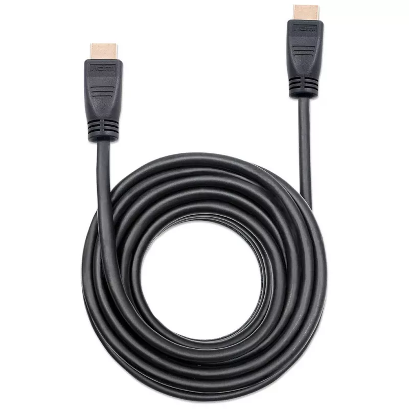 Manhattan HDMI laidas 4K@60Hz su Ethernet - CL3, 8m, tinkamas montavimui sienoje, Vyriškas-Vyriškas, Juodas, Ultra HD 4k x 2k, Visą gyvenimą trunkanti garantija
