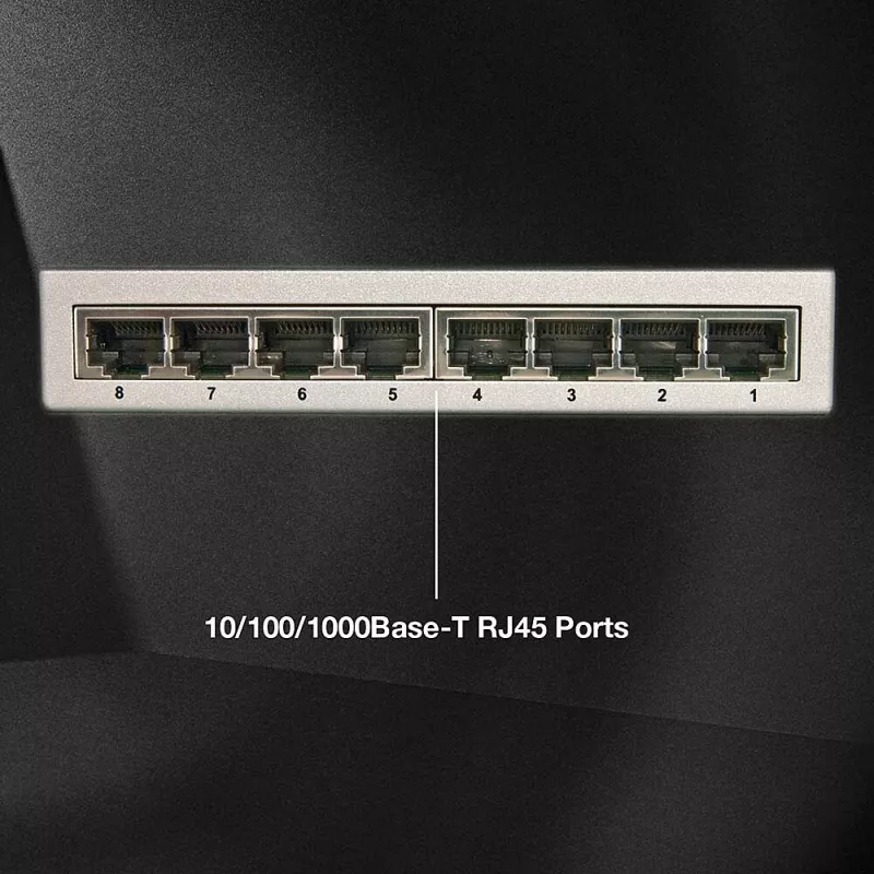 Lindy 8 prievadų Gigabit tinklo jungiklis darbalaukiui
