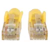 Intellinet tinklo jungiamasis kabelis, Cat6, 5 m, geltonas, CCA, U/UTP, PVC, RJ45, paauksuoti kontaktai, su apsauga nuo užkliuvimo, su gaubtu, viso gyvenimo garantija