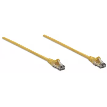 Intellinet tinklo jungiamasis kabelis Cat6, 10 m, geltonas, CCA, U/UTP, PVC, RJ45, auksu dengti kontaktai, be užkabinimo, su apsauginiu gaubteliu, viso gyvenimo garantija