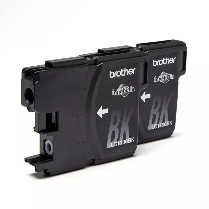 Kasetė Brother LC1100BKBP2DR originali juoda 2 vnt.