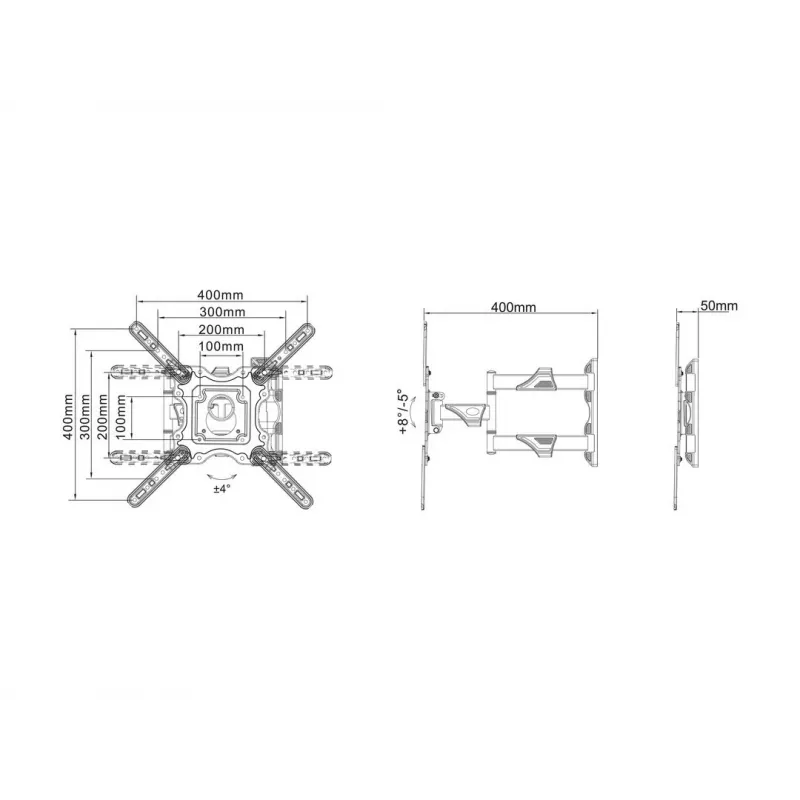 Multibrackets M VESA Flexarm M Full Motion Single laikiklis 20 kg 32-55 col.