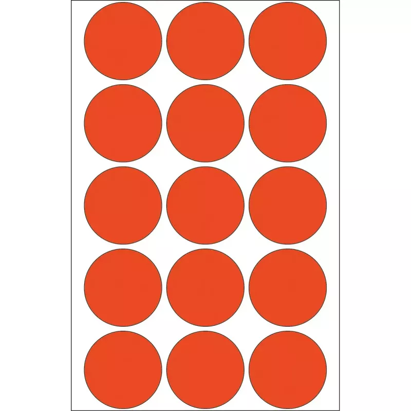 HERMA universalios etiketės 480 vnt apvalios raudonos 32 mm