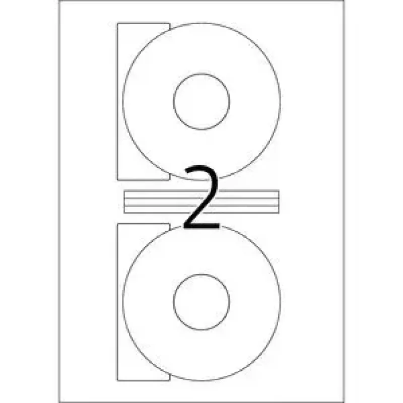 CD etiketės HERMA A4 Ø 116 mm balto popieriaus matinės nepermatomos 200 vnt.