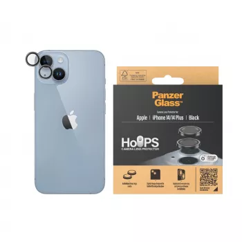 PanzerGlass ® Hoops® kameros objektyvo apsauga juoda iPhone 14 | 14 Plus