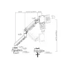 Equip 650180 Sunkusis monitoriaus stovas ant stalo 17-49 colių, juodas