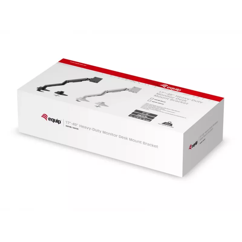 Equip 650180 Sunkusis monitoriaus stovas ant stalo 17-49 colių, juodas