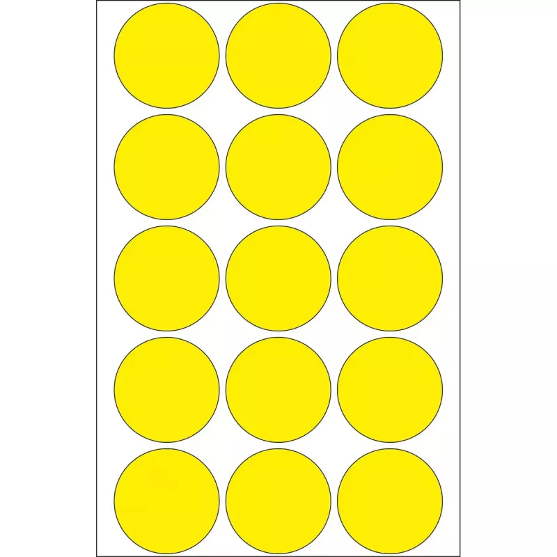 HERMA 2271 apvalios etiketės geltonos Ø 32 mm 480 vnt