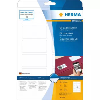 Lipnių etikečių rinkinys HERMA QR kodų etiketės 9643