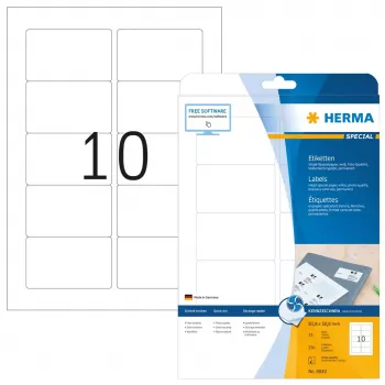 Lipnūs etikečių lapai HERMA Inkjet A4 83,8x50,8 mm (250 vnt.)