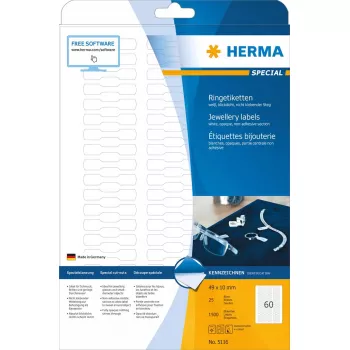 Lipnios etiketės spausdintuvui HERMA 5116 A4 49x10 mm 1500 vnt.