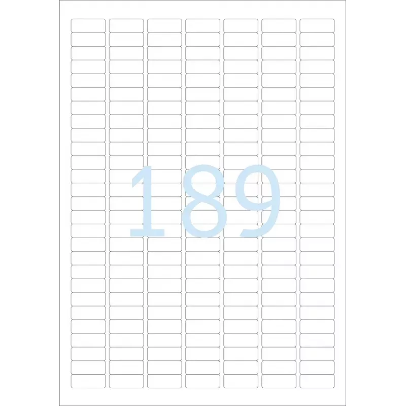 Lipnūs etikečių lapai HERMA A4 25,4x10 mm balta matinė ypač tvirtas lipnumas 4725 vnt.