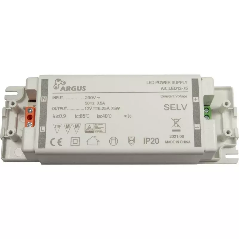 LED tvarkyklė Inter-Tech LED12-75 75W IP20 100000h