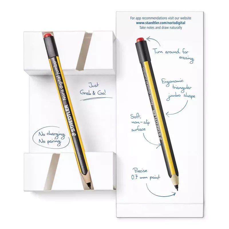 Staedtler 180J 22-1 Noris Digital jumbo pieštukas ekranui juodai geltonas