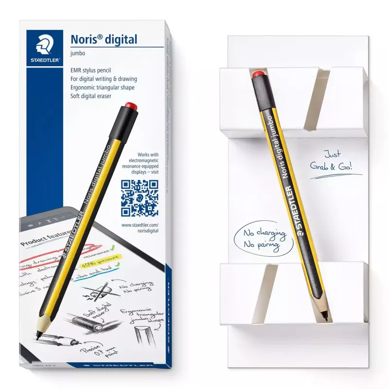 Staedtler 180J 22-1 Noris Digital jumbo pieštukas ekranui juodai geltonas