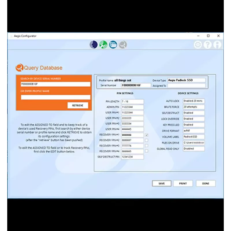 USB Hub ir konfigūravimo įrankis Apricorn Aegis Configurator AP-CONFIG-KIT-EMEA